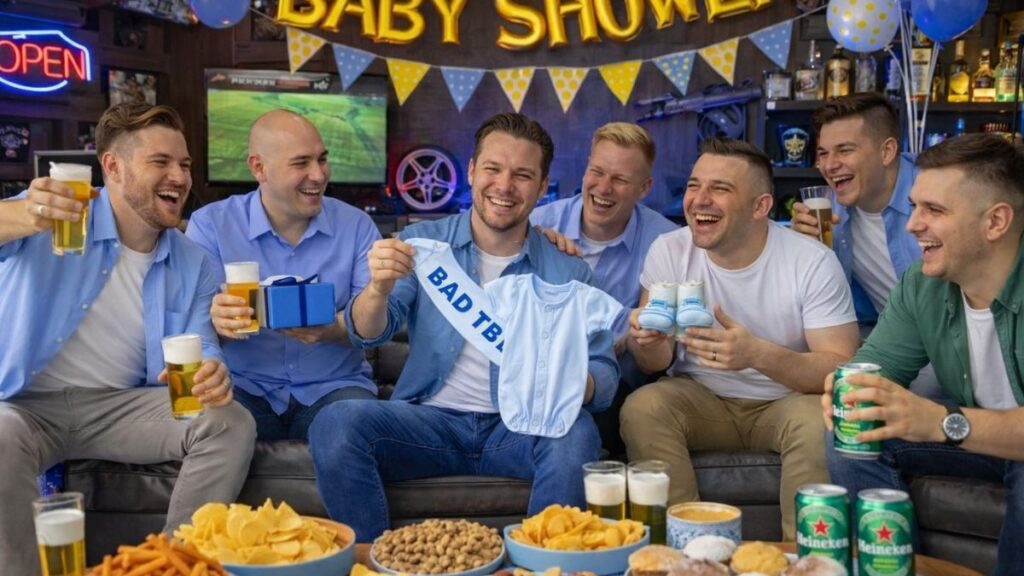 De diaper party is het leukst met vrienden.