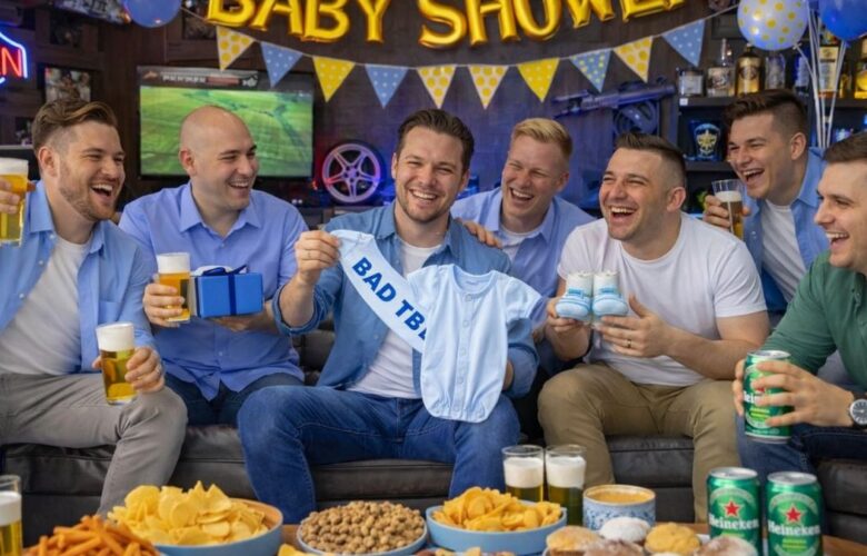 De diaper party is het leukst met vrienden.