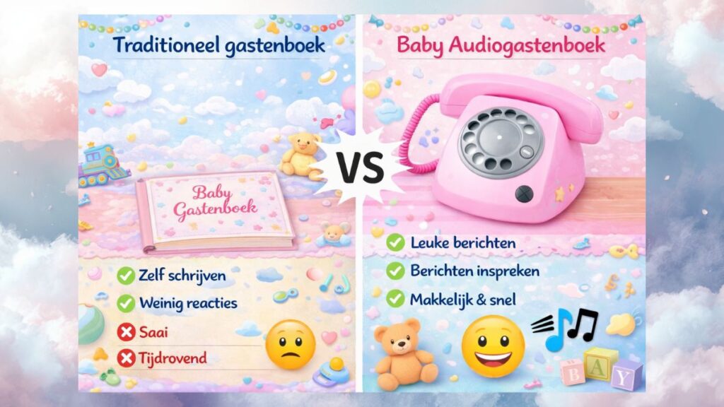 Traditioneel gastenboek vs audiogastenboek.