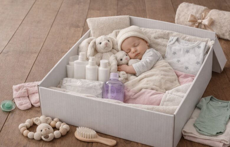 Maternity package in Finland.