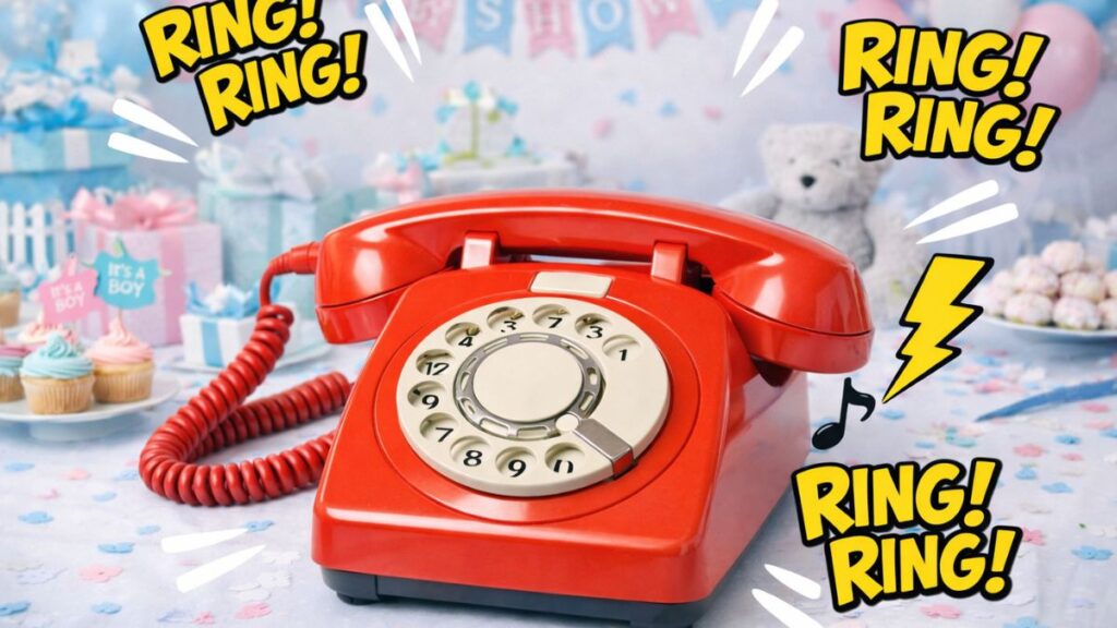 Bellende retro telefoon.