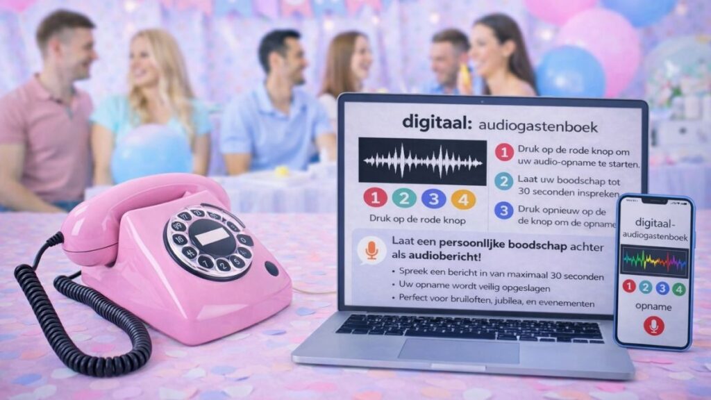 Digitaal of analoog? Baby audiogastenboek.