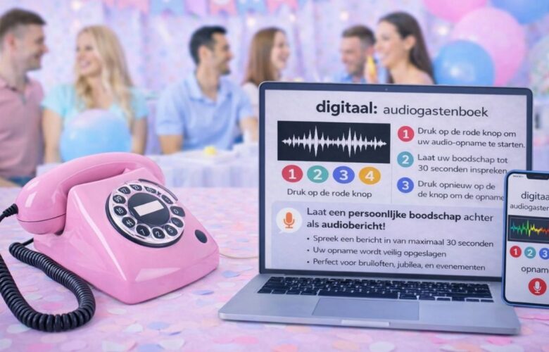 Digitaal of analoog? Baby audiogastenboek.